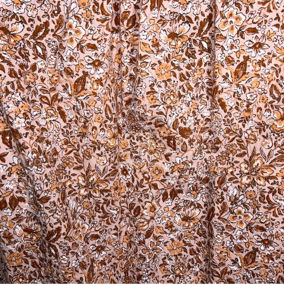 XS Universal Thread Boho Ruffle Long Sleeve Peasant Blouse Top Brick Red Orange - Picture 8 of 13